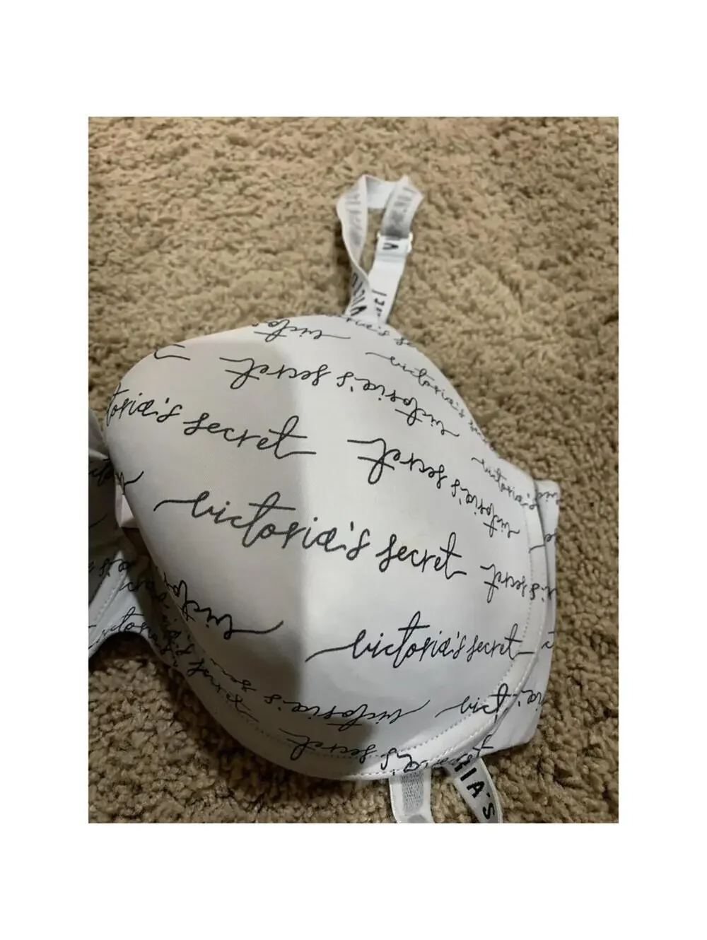 a lot of 2 Bra Victoria's Secret T-shirt lightly lined demi 36DD gray and purple